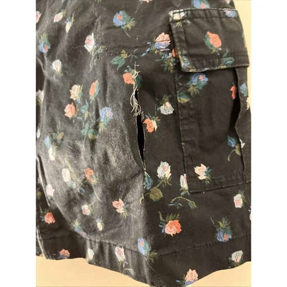 Lee Women's Skort Skirt Mid Rise Regular Fit Cargo Pockets Size 10 M Floral - Picture 10 of 16